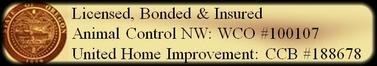 Licensed, bonded, and insured in the state of Oregon - Licensed professional gopher and mole pest control service near you